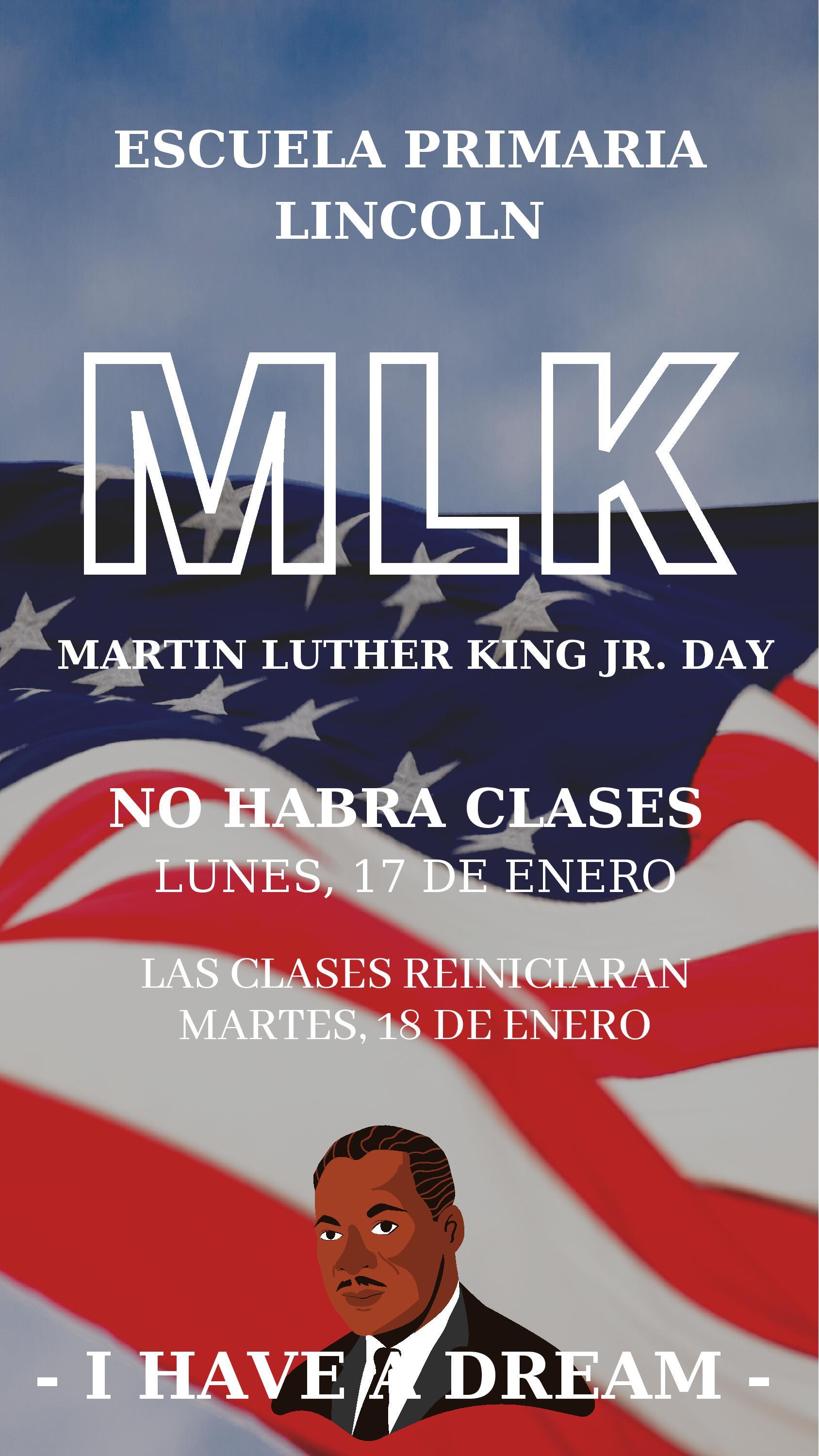 MLK Holiday: January 17th No School 