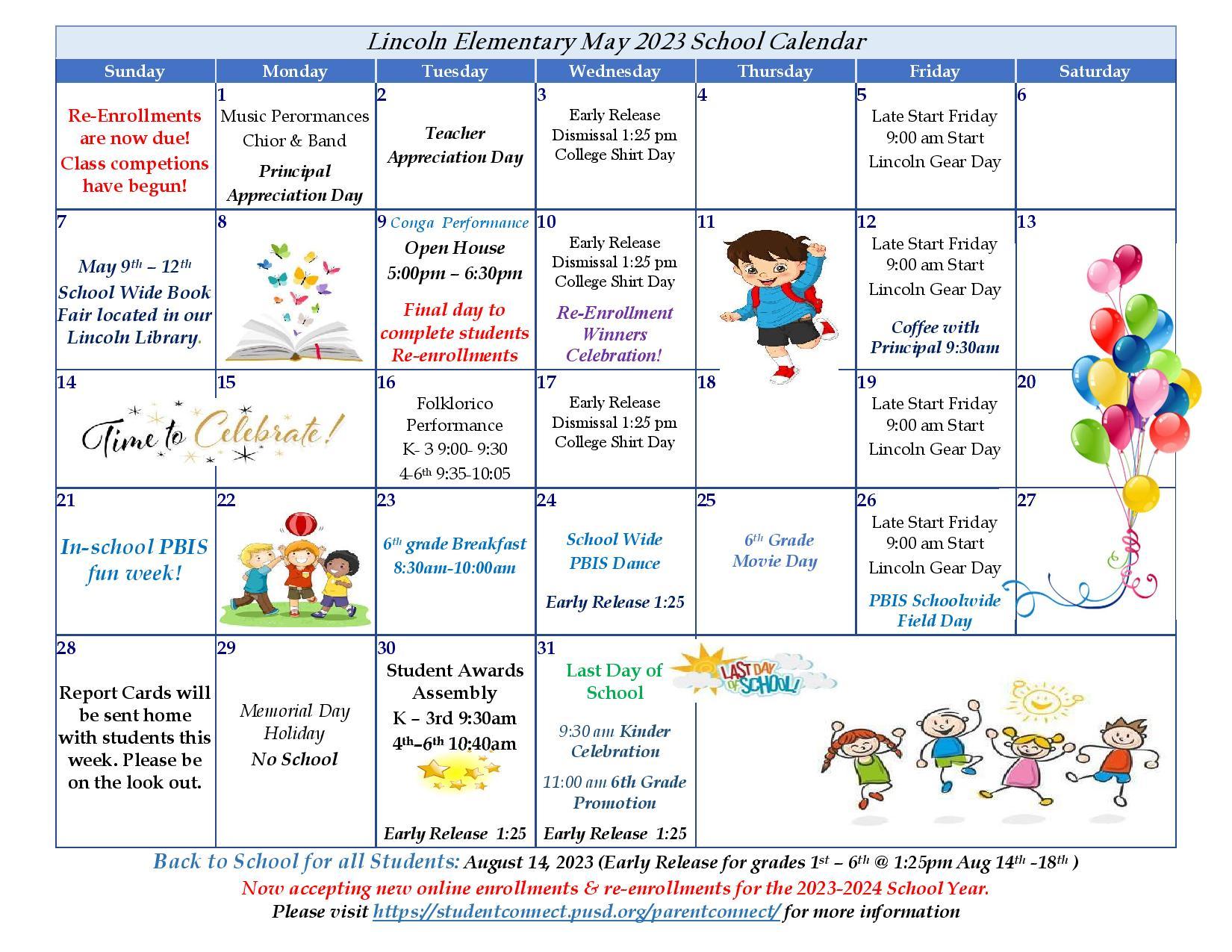 May School Calendar 